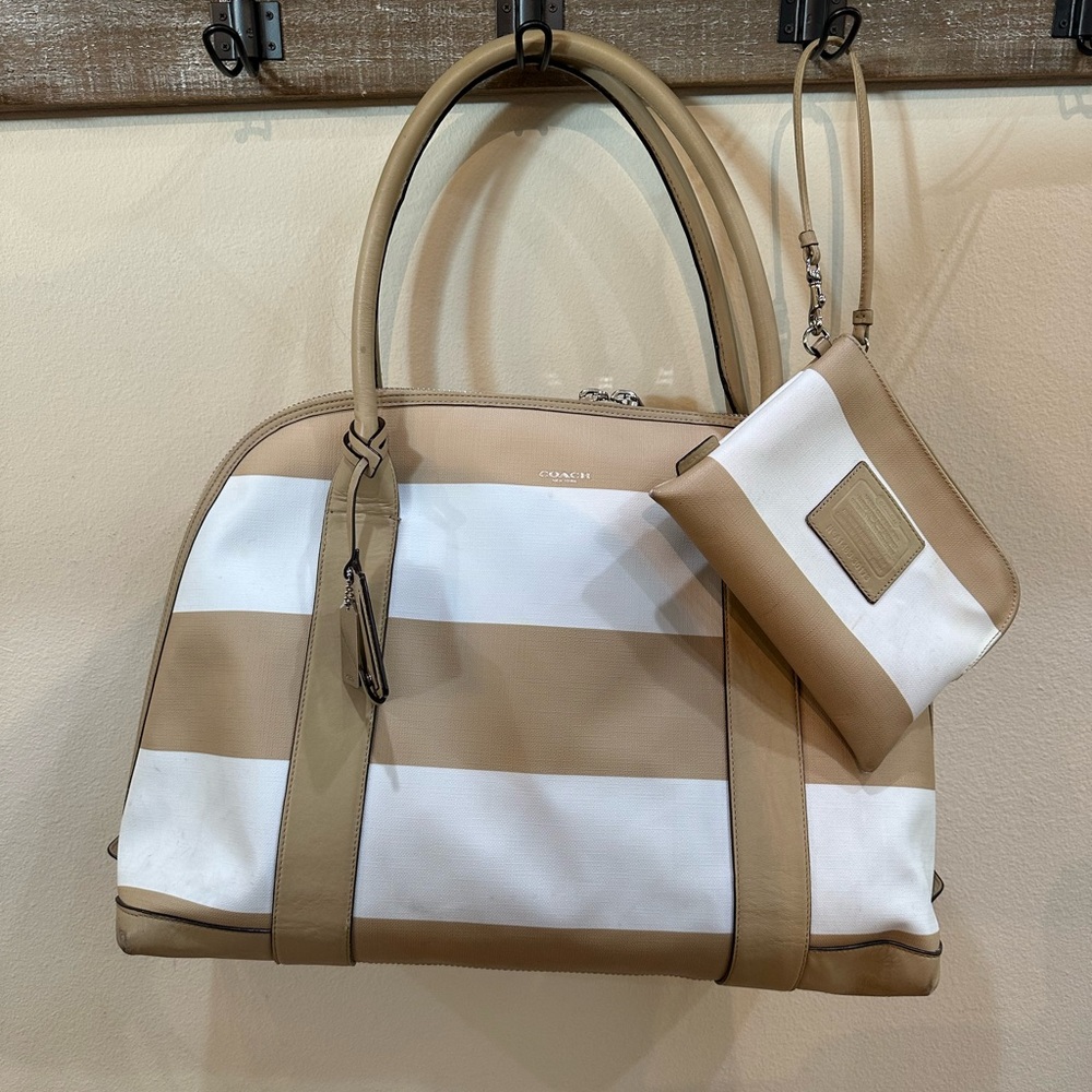Coach large bleaker striped Preston Bag